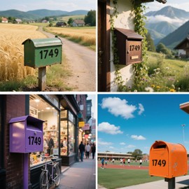 House Address Number Stickers large - 4 Inch Large Vinyl Front Door Wall Mailbox Garage Apartment Office - Weatherproof & Fade-Resistant（10 Sheets 0-9）