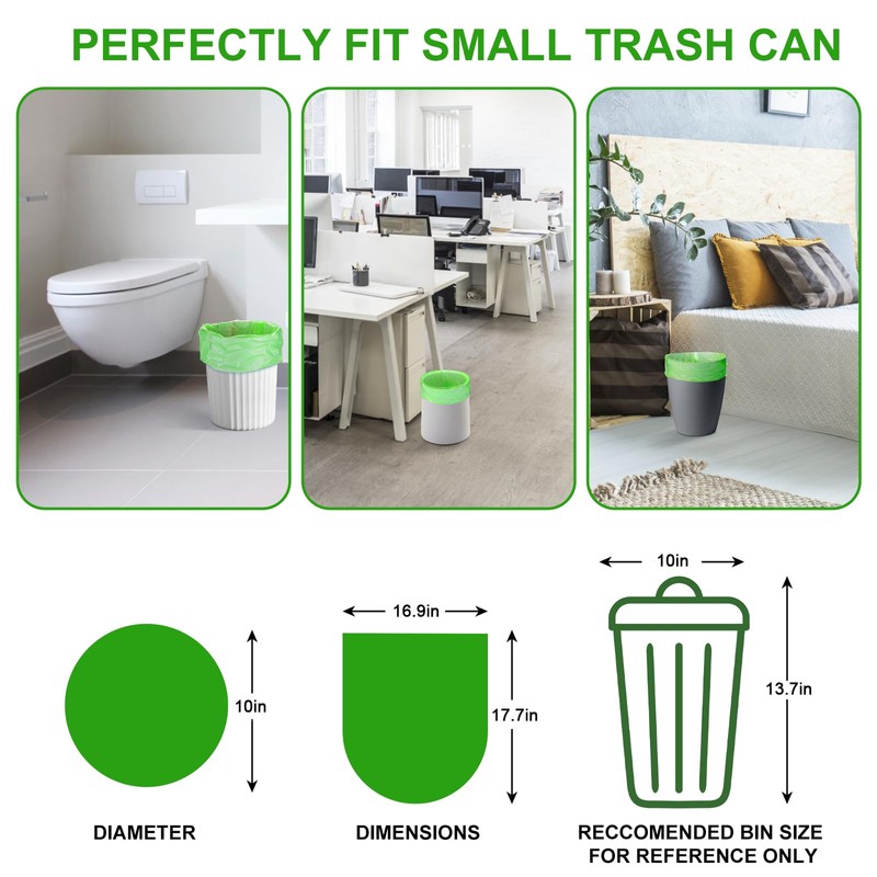 1.2 Gallon Mimi Compostable Trash Bags - (Fit1-1.3Gallon) Small Garbage