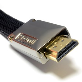 kenable PRO FLAT Braided HDMI 2.0 High Speed 4K TV Low Profile Cable Metal Ends 1m [1 metres]