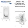 RecPro RV Single Pole Double Throw Rocker Switch | 20A