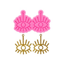 Super Glossy Large Eyes Necklace Mold Resin Silicone Keychain Molds DIY Epoxy Resin Mould Decoration for Oversize Women Girl Earring Jewelry Making Fashion Resin Earring Molds Craft