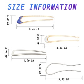 8 PCS U-Shape Hairpins U French Hair Pin Hair Fork Clip Stick Chignon Pin Grips Hair Chopsticks for Woman Buns Hair Accessories Metal