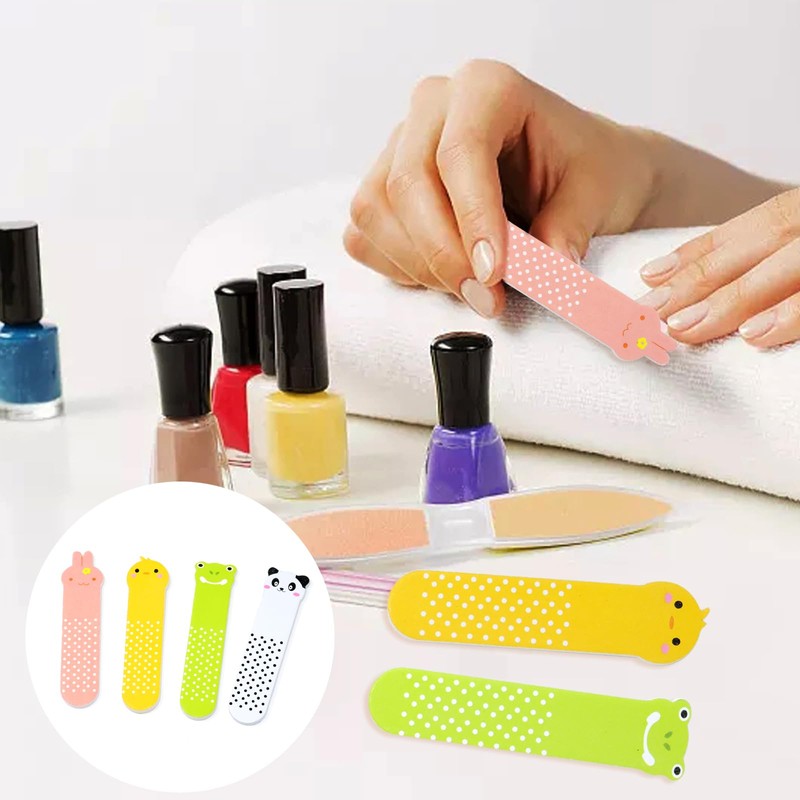Honbay 40PCS Mini Nail Files Cute Animal Pattern Fingernail Buffers