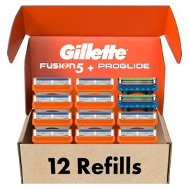Gillette Gillette Fusion5 Men's Razor Blade Refills, 10 Count + Fusion5 ProGlide Razor Blade Refills - 2 Count | One Pack of 12 Refills