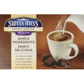 Swiss Miss, Simply Cocoa, Dark Chocolate, Hot Cocoa Mix, 8 Count, 7.68oz Box (Pack of 3)