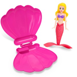 Pool Diving Toy Set, Diving Mermaids, Swimming Pool Accessories & Kids Pool Toys, Diving Games Training Children's Gifts, Little Mermaid Party Supplies & Water Toys for Kids Aged 5 & Up (Pink)
