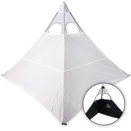 Nukem Snow Cover for Hunting Blinds - Solid White Hunting Blind Cover Designed to fit Over top of The Camouflage Print on Hunting Blind - Non UV Reflective Material with Stubble Straps, Regular