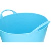 KOTARBAU® Elastic Rubber Trough 26L Turquoise Fluo with Carry Handles