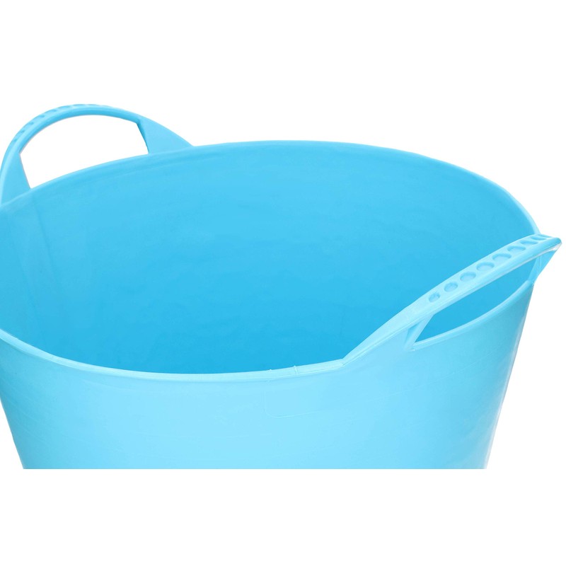 KOTARBAU® Elastic Rubber Trough 26L Turquoise Fluo with Carry Handles