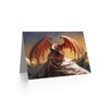 FANTASY DRAGON MOUNTAINS S BLANK GREETINGS BIRTHDAY CARD ART