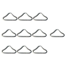 CLISPEED Pack of 20 Stainless Steel Triangle Ring Buckle V-Rings for Trampoline Replacement Parts Bag Trampoline Carpet Craft