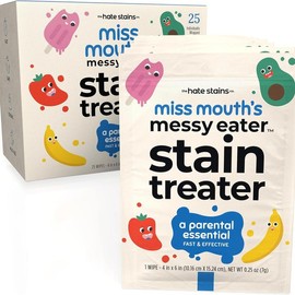 Miss Mouth's Messy Eater Stain Treater Spray & Wipes - Newborn & Baby Essentials - Stain Remover for Clothes Toys & Carpets - Safer Choice Certified:_25 wipes