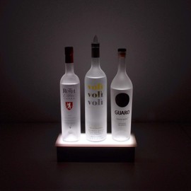 Low Profile Single Step LED Lighted Display Shelf 12"