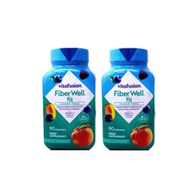Vitafusion Fiber Well Fit Sugar Free Gummies - 90 ct, Pack of 2