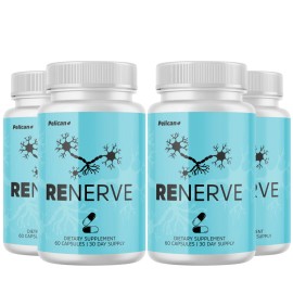 Pelican Vitamins ReNerve- Brain & Nerve Support- 4 Bottles- 240 Capsules