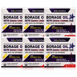 Daily Nutrition 6 boxes Nutri Borage Oil Gamma Linolenic Acid / Evening Primrose Oil Borage Oil Vegetable / 6박스 뉴트리 보라지오일 감마리놀렌산 / 달맞이꽃종자유 보라지유 식물성