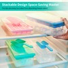 Food-grade Silicone Ice Cube Tray with Lid and Storage Bin