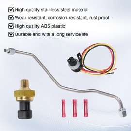 1840078C1 Exhaust Back Pressure EBP Tube Sensor and Wire 1C3Z9D477AA 598-114 Compatible with Ford 7.3L Powerstroke Diesel 1998-2003