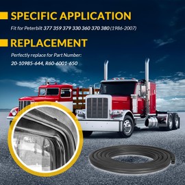 13.5ft Cab Door Weatherstrip Seal R60-6001-650 for Peterbilt 359, 379, 2PCS