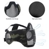 Yzpacc Airsoft Mask with Glasses, Foldable Half Face Airsoft Mesh