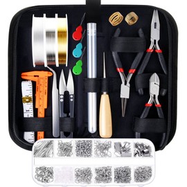 PAXCOO Jewelry Making Supplies Kit with Tools, Wires, Findings for Jewelry Repair and Beading