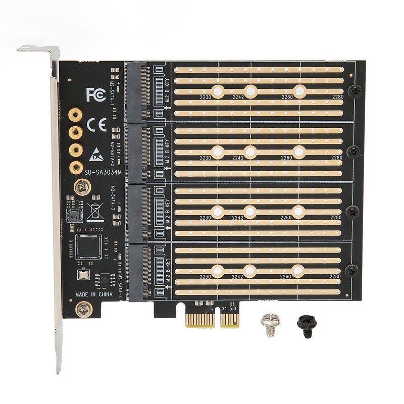 SATA NGFF to PCIe Adapter 4 Disk Position 10Gbps AHCI