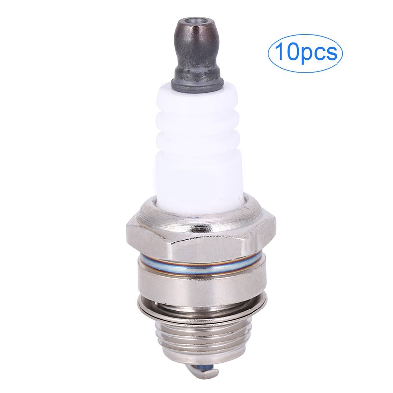10PCs Sparking Plug Chainsaw Accessories Lawn Mower Parts Brass Ceramic