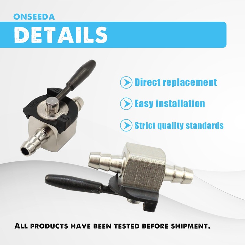 Onseeda 1/4" Fuel Shut Off Valve Fit 180 Degree Oregon