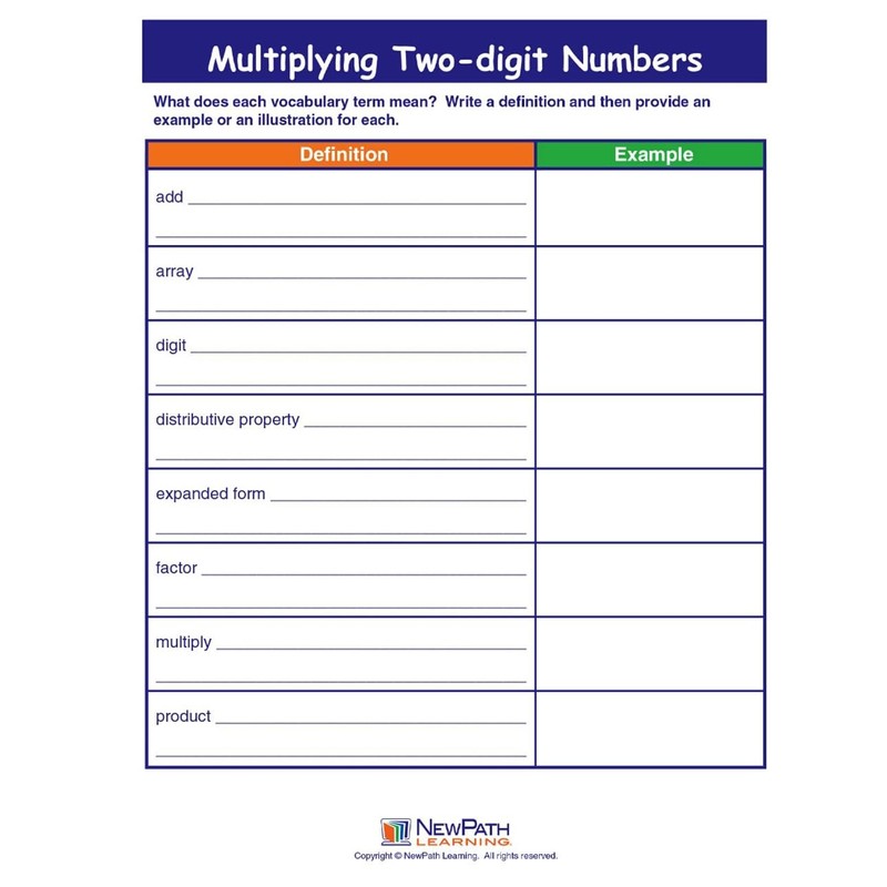 Multiplying Two-Digit Numbers Learning Center Game - Grades 3-5