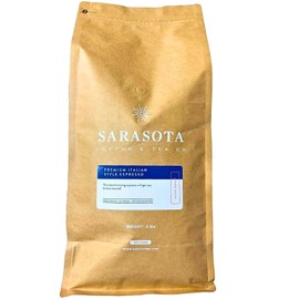 Sarasota Coffee, Espresso, Espresso Grind Ground Coffee, 100% Arabica Coffee Gourmet, 5 lb Bag