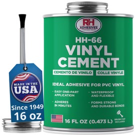 HH-66 Vinyl Cement, 16 oz. can - Vinyl Adhesive, Cement Glue, Repair Glue, Inflatables, Pool Liner, Tarps, Tents, Awnings, Mats, Covers, Waterproof, High Strength, Long Lasting, RH Adhesives