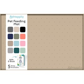 Dog Food Mat - 28x18” Large Silicone Stove Top Protector, Silicone Pet Food Mat, Raised Edges Dog Mat for Food and Water Prevent Spill, Waterproof Cat Food Mat Protect Floors, Easy Clean Dog Bowl Mat