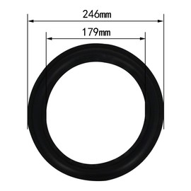 Heyiarbeit 2pcs 246mm/9.68" Speaker Foam Edge Surround Rings Replacement Parts for Speaker Repair or DIY Black