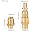 Mtsooning 1/4 inch RV Quick Connect Adapter Conversion Fitting, Propane