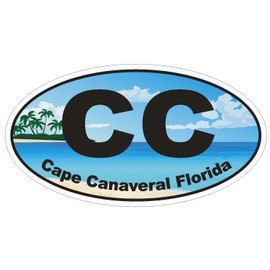 Generic Cape Canaveral Florida Oval Bumper Sticker D1138