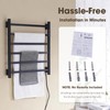 TRUSTMI Electric Towel Heated Rack, Wall Mounted 6 Bar Towel