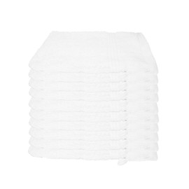 Julie Julsen Pack of 10 Face Cloths 23 Colours Available Soft and Absorbent 500gsm Öko Tex White 15 x 21 cm