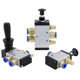 DAHSLNWKN 1PCS Hand Valve 4H210-08 3H210-08 Manual Valve reversing Valve Mechanical Valve Cylinder air Valve Switch Valve Pneumatic Control(4H330-10)