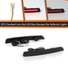 ADIIL 2PCS Smoked Lens Red LED Rear Bumper Bar Reflector