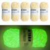 5pcs Glow in The Dark Variegated Yarn,Acrylic Yarn for Crocheting,uminous