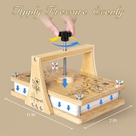 Happinit Large Flower Press Kit - 6 Layers 11" x7" Even Pressure for DIY Arts, Pressing for Adults, Dried Plant Preservation for Craft Lovers