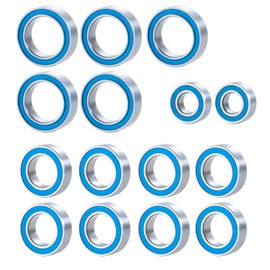DROJACV 15PCS Rubber Sealed Ball Bearings Kit for LaTrax 1/18 4WD Rally, Teton, SST, and Prerunner RC Car Upgrade Parts