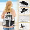 Clear Drawstring Bag Transparent Pvc Drawstring Backpack See Through Bag,2Pcs