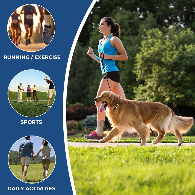 NeoTech Care Adjustable Ankle Support Brace (Beige, Size S, 1