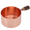 Sauce Pan Wooden Handle Rose Gold Stainless Steel Sauce Pot