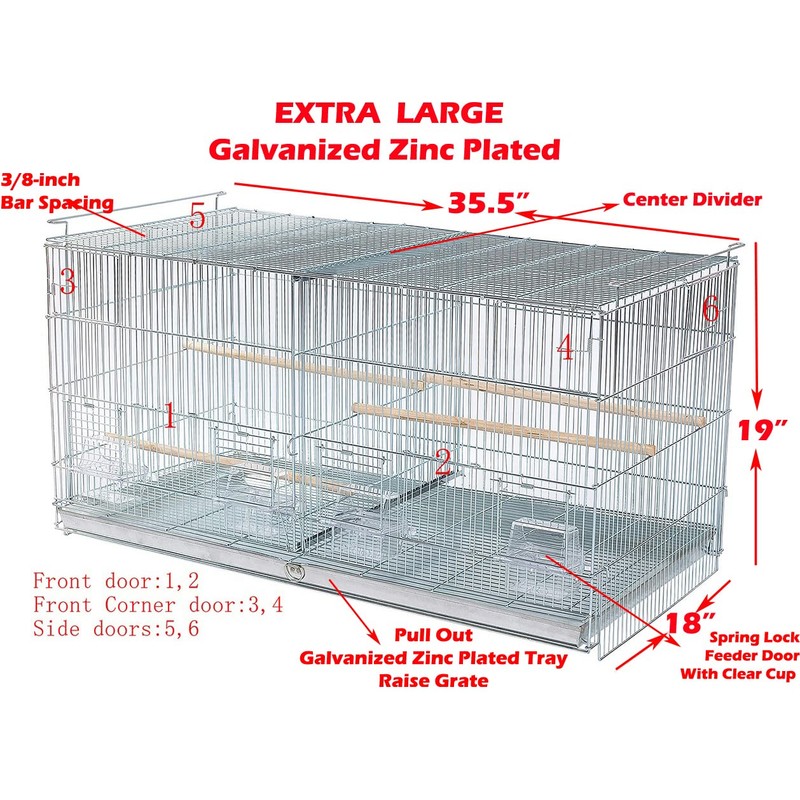 Combo: Galvanized Zinc Plated Stack & Lock Breeder Bird Flight