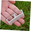 Outanaya Outdoor Comb Tool Titanium Alloy Anti-static Comb Keychain Ring