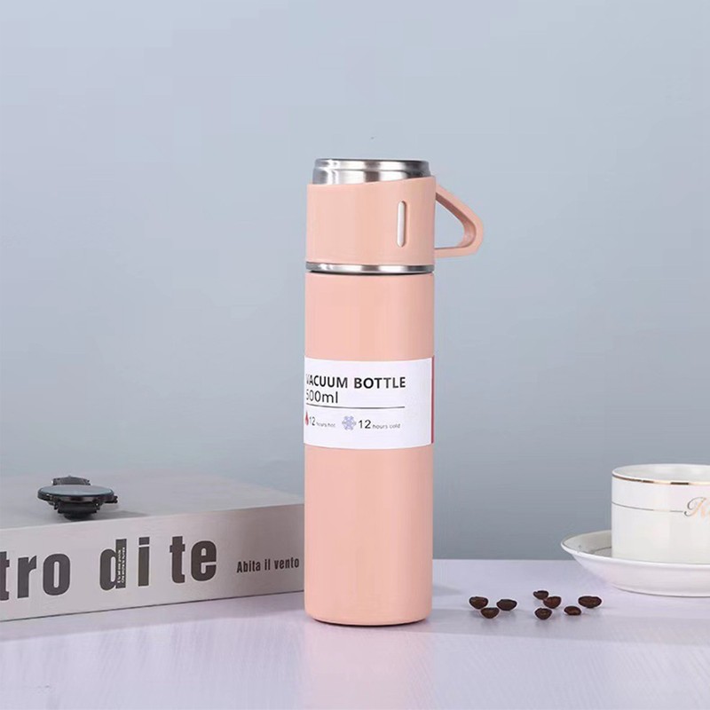 Vacuum Flasks Set Stainless Steel with Handle Portable Insulated Cup