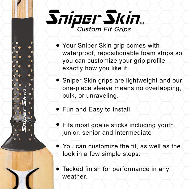 Sniper Skin Classic Goalie Paddle Grip I Easy to Install,