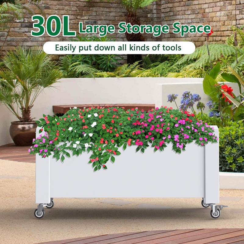 EasyUp Horticulture Garden Bed with Legs, Divisible Resin Planter Box